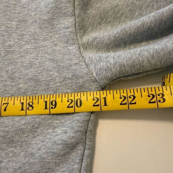 Robertson Rodeo Gray Hooded Sweatshirt with White Pleated Peplum Sz S Lagenlook - Picture 4 of 12